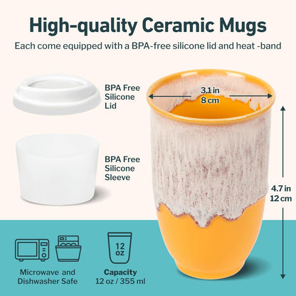Coffee Tumbler – Travel Mug - On the Go Coffee Mug – Microwave & Dishwasher Safe Green Coffee Tumbler - Gifts For Women Men Him Her – 16oz – Monsoon