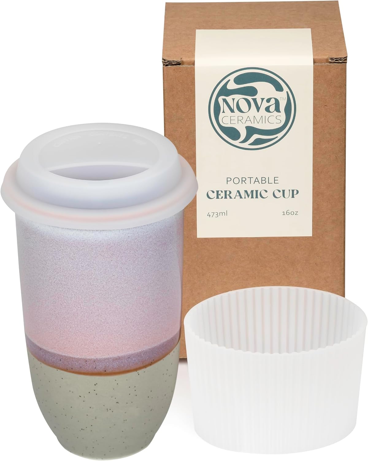 Coffee Tumbler – Travel Mug - On the Go Coffee Mug – Microwave & Dishwasher Safe Green Coffee Tumbler - Gifts For Women Men Him Her – 16oz – Monsoon