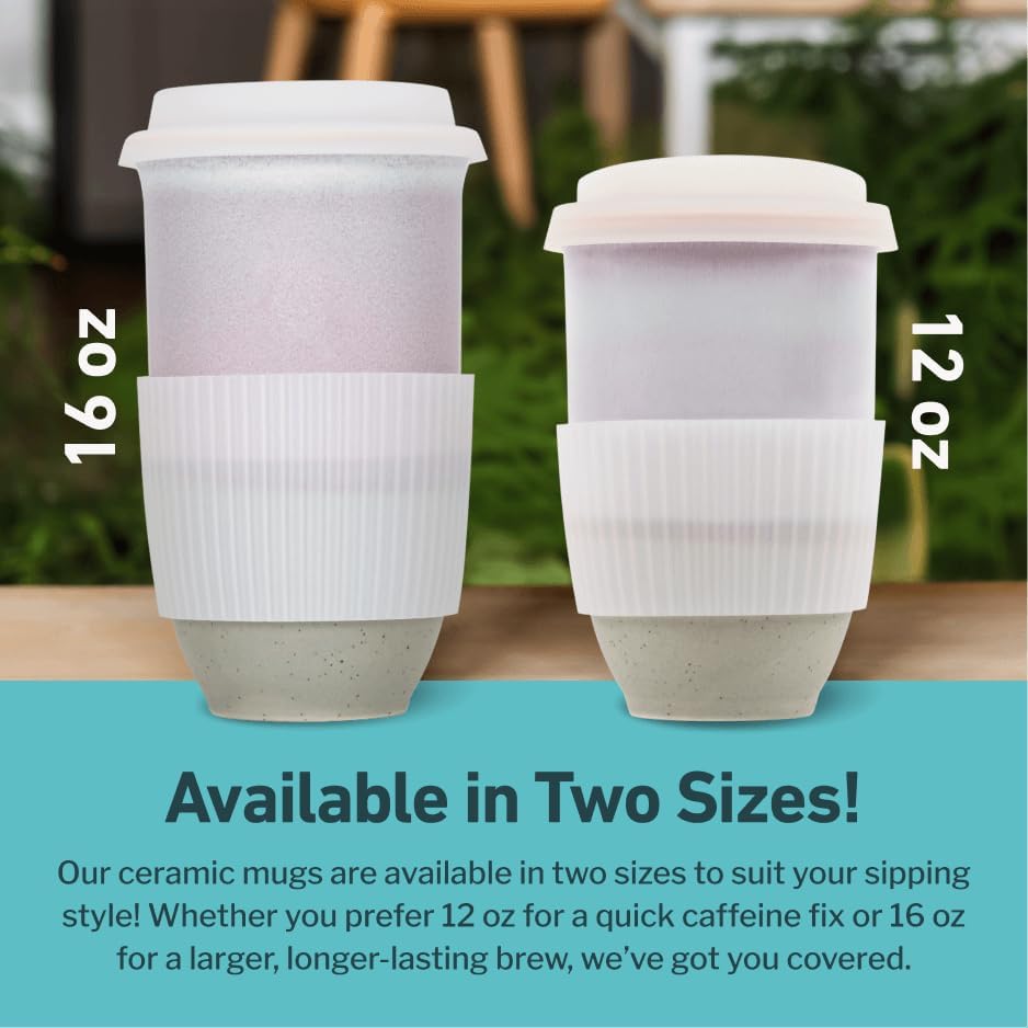 Coffee Tumbler – Travel Mug - On the Go Coffee Mug – Microwave & Dishwasher Safe Green Coffee Tumbler - Gifts For Women Men Him Her – 16oz – Monsoon