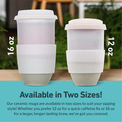 Coffee Tumbler – Travel Mug - On the Go Coffee Mug – Microwave & Dishwasher Safe Green Coffee Tumbler - Gifts For Women Men Him Her – 16oz – Monsoon