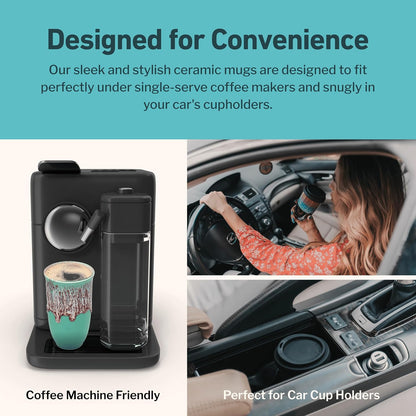 Coffee Tumbler – Travel Mug - On the Go Coffee Mug – Microwave & Dishwasher Safe Green Coffee Tumbler - Gifts For Women Men Him Her – 16oz – Monsoon