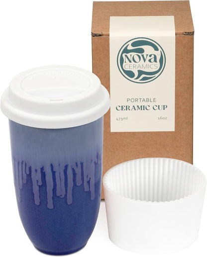 Coffee Tumbler – Travel Mug - On the Go Coffee Mug – Microwave & Dishwasher Safe Green Coffee Tumbler - Gifts For Women Men Him Her – 16oz – Monsoon