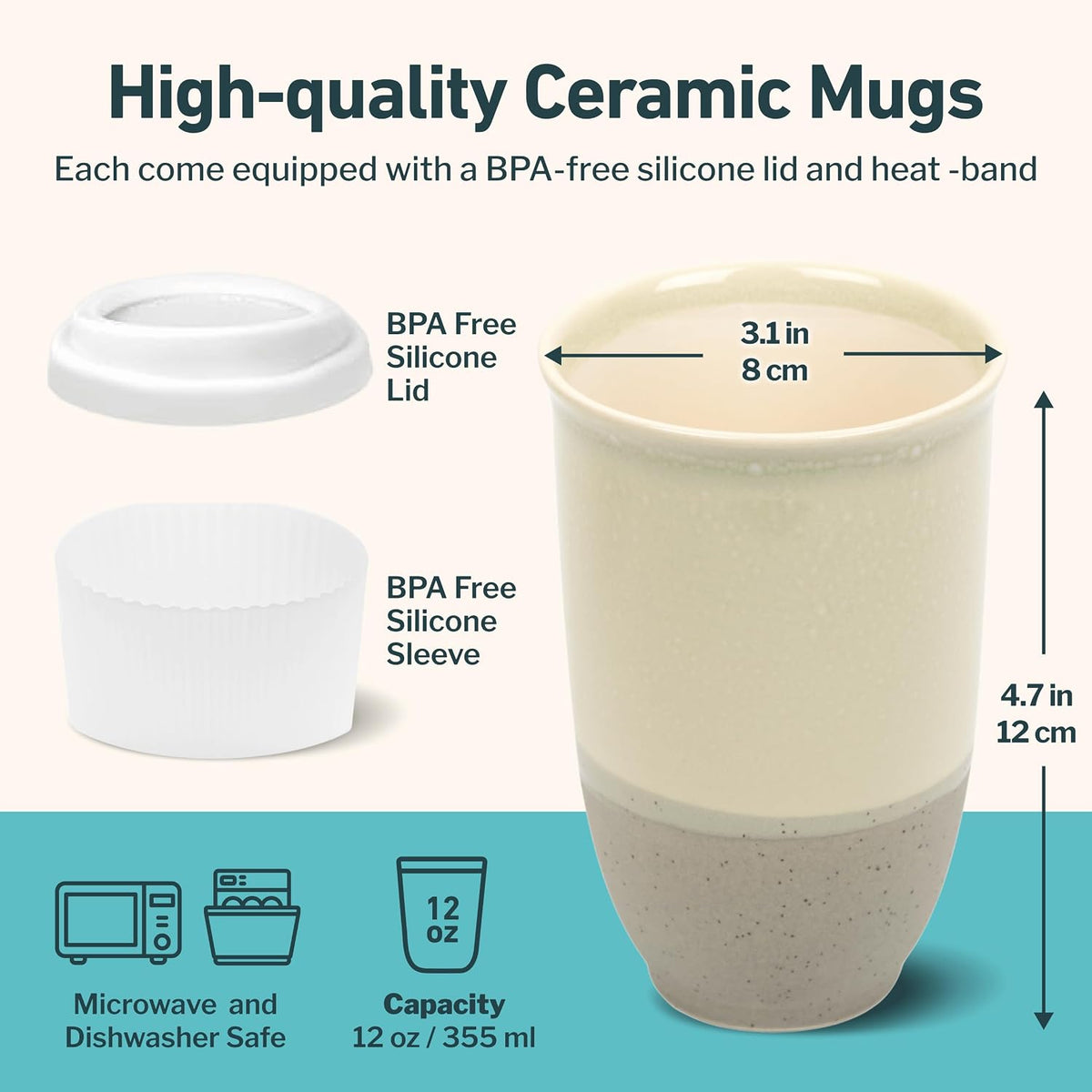 Coffee Tumbler – Travel Mug - On the Go Coffee Mug – Microwave & Dishwasher Safe Green Coffee Tumbler - Gifts For Women Men Him Her – 16oz – Monsoon