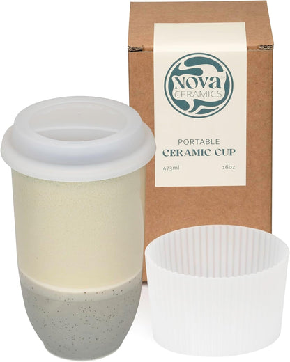 Coffee Tumbler – Travel Mug - On the Go Coffee Mug – Microwave & Dishwasher Safe Green Coffee Tumbler - Gifts For Women Men Him Her – 16oz – Monsoon
