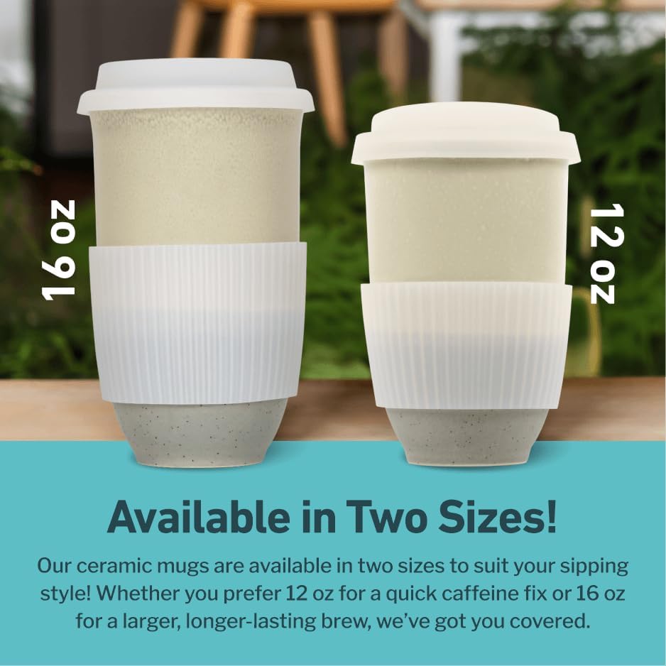 Coffee Tumbler – Travel Mug - On the Go Coffee Mug – Microwave & Dishwasher Safe Green Coffee Tumbler - Gifts For Women Men Him Her – 16oz – Monsoon