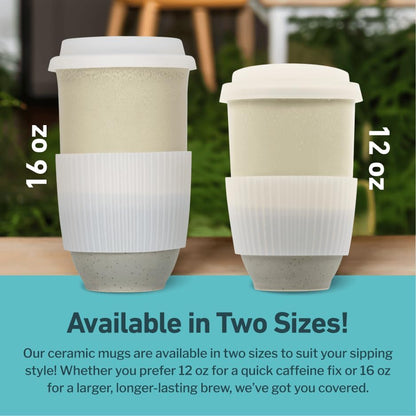 Coffee Tumbler – Travel Mug - On the Go Coffee Mug – Microwave & Dishwasher Safe Green Coffee Tumbler - Gifts For Women Men Him Her – 16oz – Monsoon