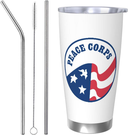 Peace Corps Coffee Mug, 20oz Car Cup Stainless Steel Vacuum Insulated Double Wall Travel Tumbler