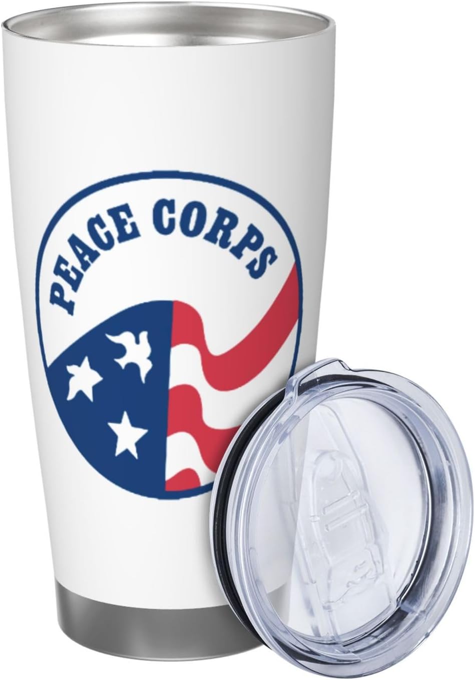 Peace Corps Coffee Mug, 20oz Car Cup Stainless Steel Vacuum Insulated Double Wall Travel Tumbler