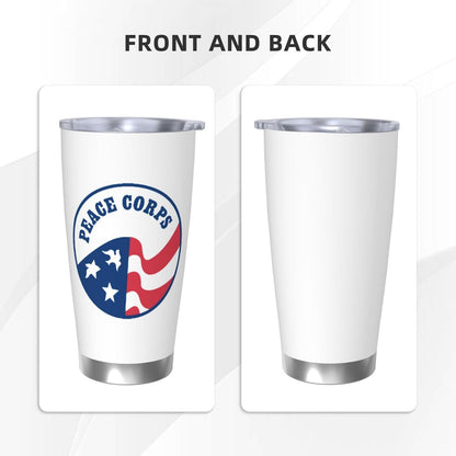 Peace Corps Coffee Mug, 20oz Car Cup Stainless Steel Vacuum Insulated Double Wall Travel Tumbler