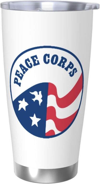 Peace Corps Coffee Mug, 20oz Car Cup Stainless Steel Vacuum Insulated Double Wall Travel Tumbler