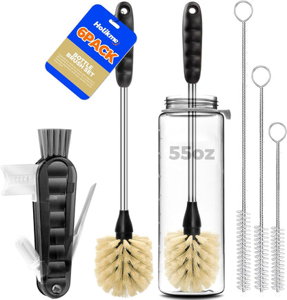 Bottle Brush 14" Stainless Steel Straw Cleaner Brush,Black