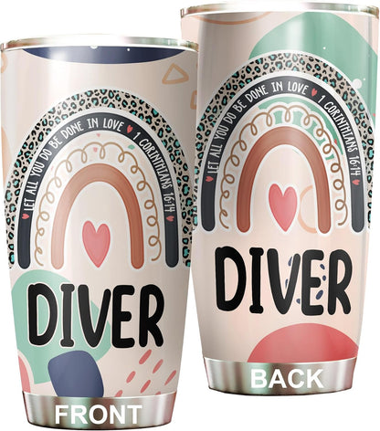 Let All You Do Be Done In Love Postal Clerk Tumbler Stainless Steel 20oz, Office Gifts Women Men Work Friends Coworker, Driking Coffee Cup For Birthday Christmas - Colors L