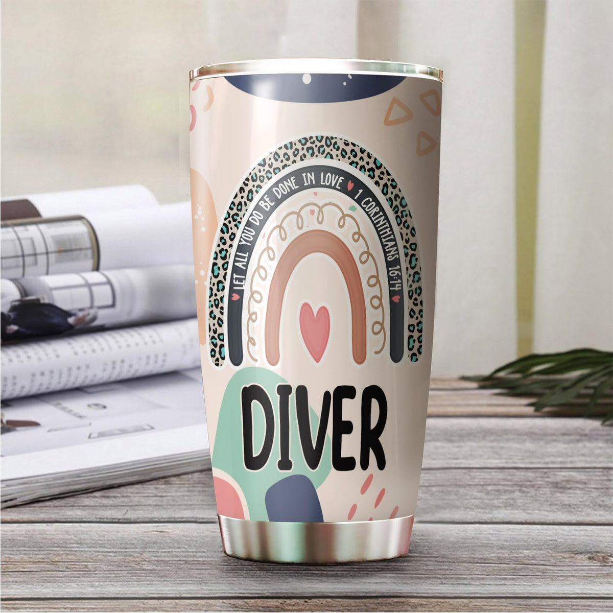 Let All You Do Be Done In Love Postal Clerk Tumbler Stainless Steel 20oz, Office Gifts Women Men Work Friends Coworker, Driking Coffee Cup For Birthday Christmas - Colors L