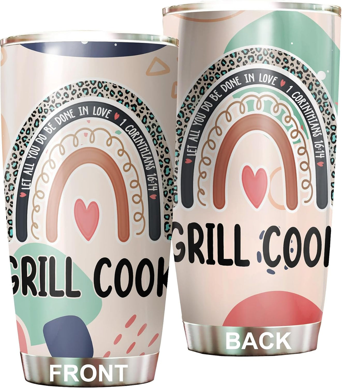 Let All You Do Be Done In Love Postal Clerk Tumbler Stainless Steel 20oz, Office Gifts Women Men Work Friends Coworker, Driking Coffee Cup For Birthday Christmas - Colors L