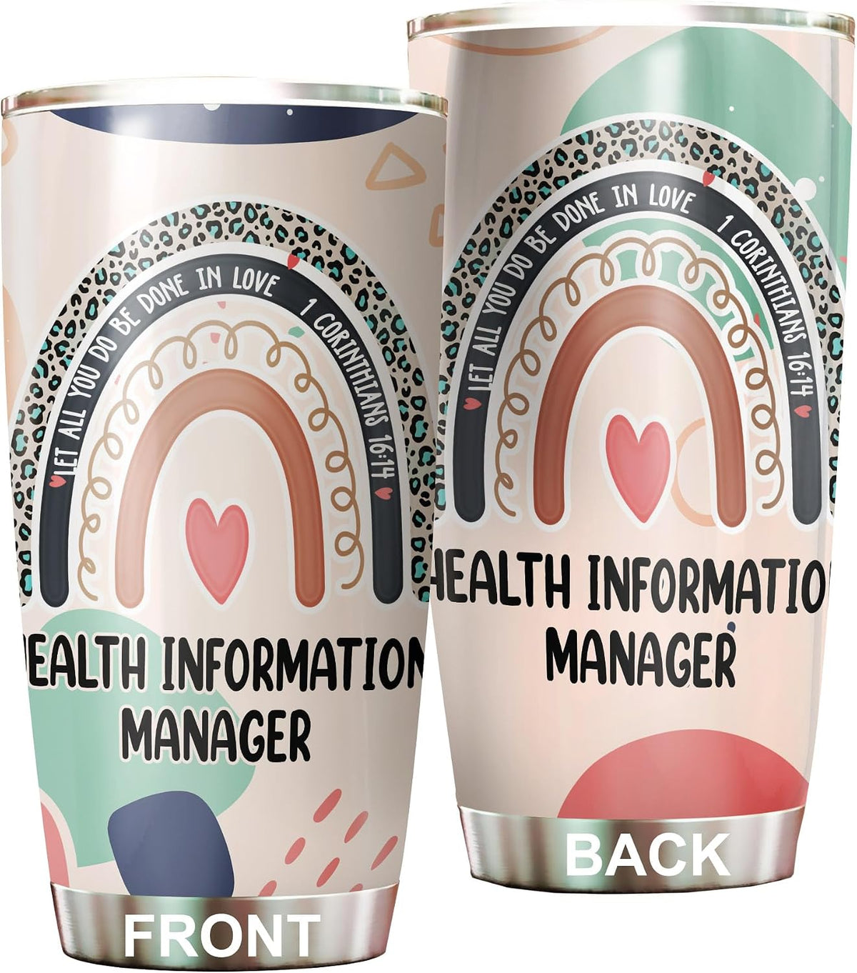 Let All You Do Be Done In Love Postal Clerk Tumbler Stainless Steel 20oz, Office Gifts Women Men Work Friends Coworker, Driking Coffee Cup For Birthday Christmas - Colors L