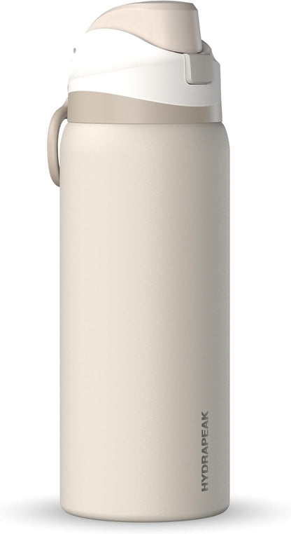 Oasis 32oz Insulated Water Bottle with Locking Chug Lid & Handle, Leakproof Stainless Steel Travel Tumbler for School, Gym & Everyday Hydration (Stone 1)