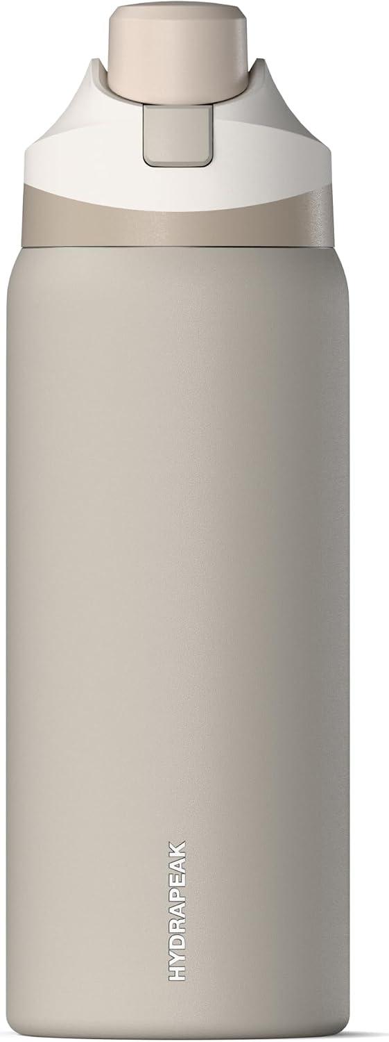 Oasis 32oz Insulated Water Bottle with Locking Chug Lid & Handle, Leakproof Stainless Steel Travel Tumbler for School, Gym & Everyday Hydration (Stone 1)