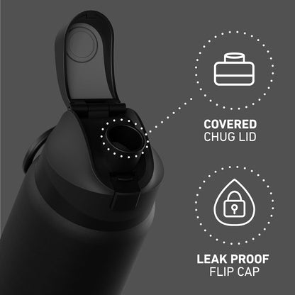 Oasis 32oz Insulated Water Bottle with Locking Chug Lid & Handle, Leakproof Stainless Steel Travel Tumbler for School, Gym & Everyday Hydration (Stone 1)