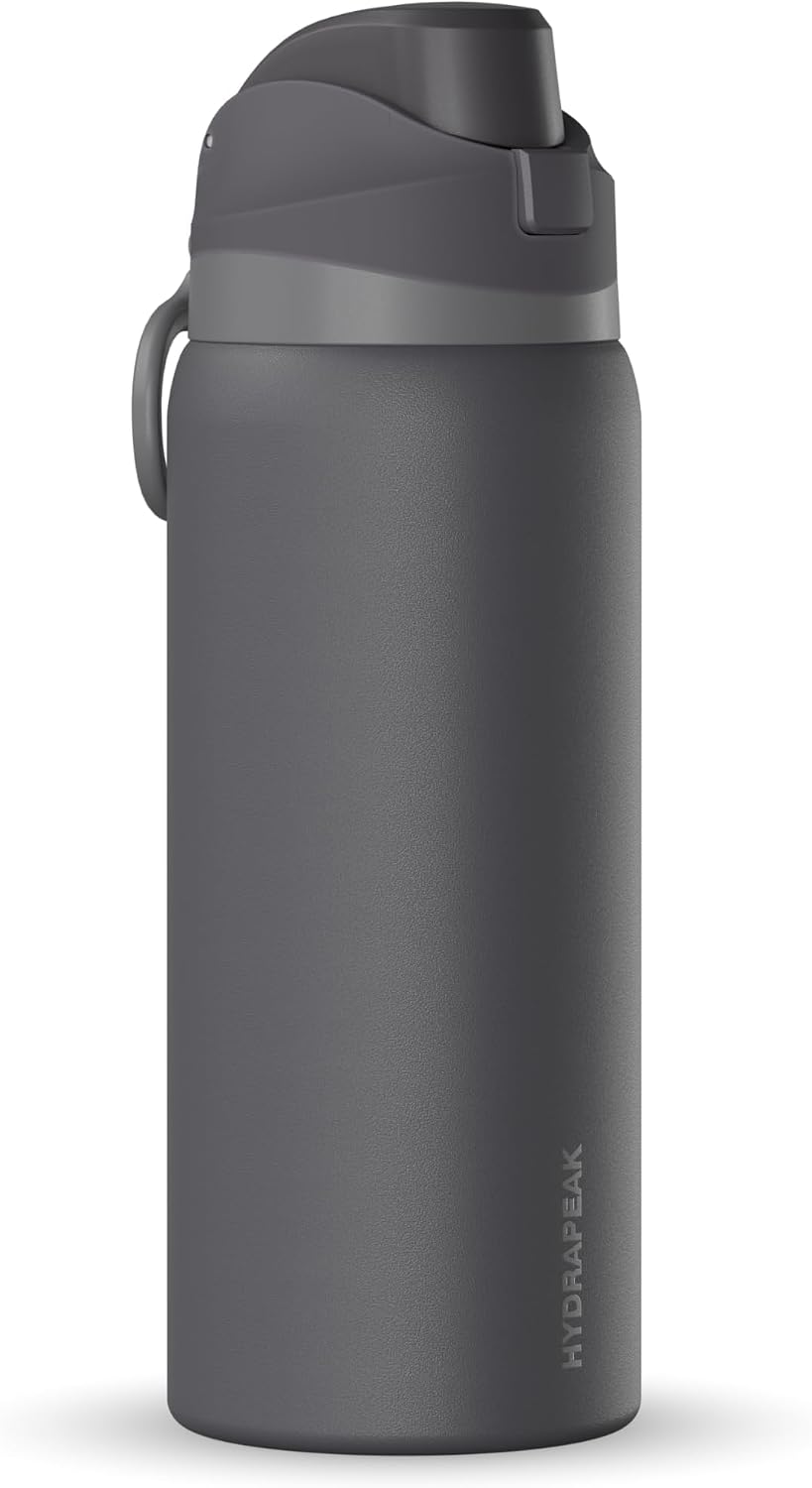 Oasis 32oz Insulated Water Bottle with Locking Chug Lid & Handle, Leakproof Stainless Steel Travel Tumbler for School, Gym & Everyday Hydration (Stone 1)