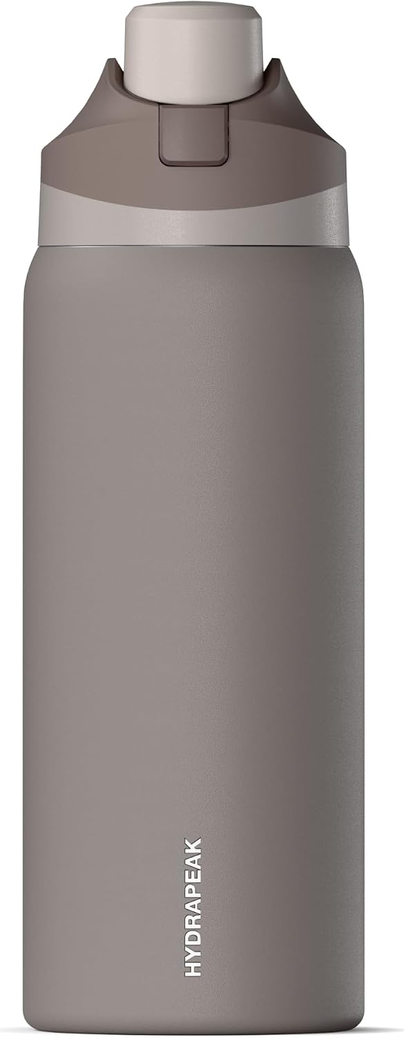 Oasis 32oz Insulated Water Bottle with Locking Chug Lid & Handle, Leakproof Stainless Steel Travel Tumbler for School, Gym & Everyday Hydration (Stone 1)