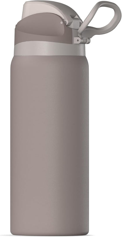 Oasis 32oz Insulated Water Bottle with Locking Chug Lid & Handle, Leakproof Stainless Steel Travel Tumbler for School, Gym & Everyday Hydration (Stone 1)
