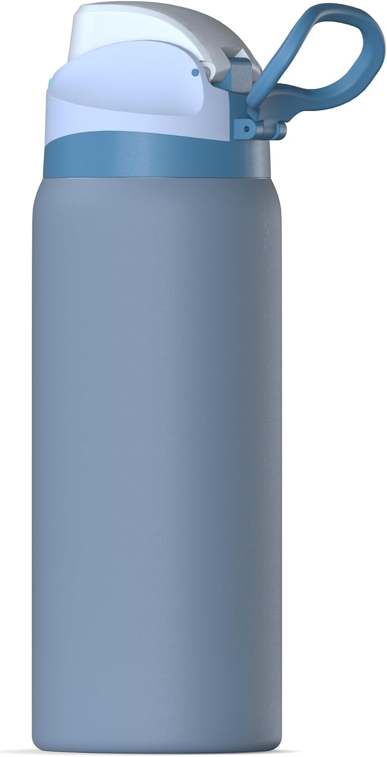 Oasis 32oz Insulated Water Bottle with Locking Chug Lid & Handle, Leakproof Stainless Steel Travel Tumbler for School, Gym & Everyday Hydration (Stone 1)