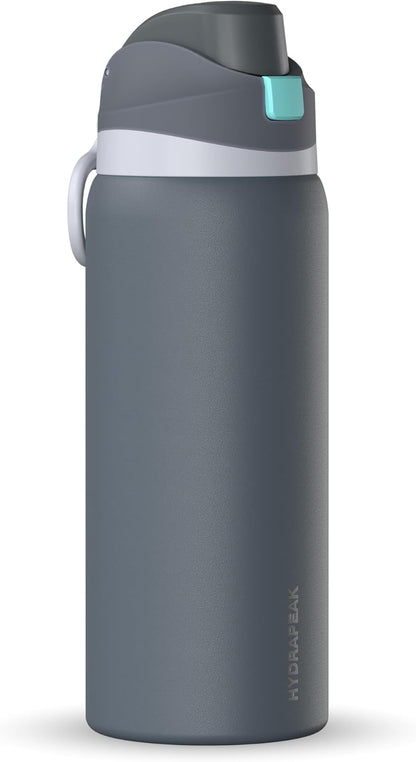 Oasis 32oz Insulated Water Bottle with Locking Chug Lid & Handle, Leakproof Stainless Steel Travel Tumbler for School, Gym & Everyday Hydration (Stone 1)