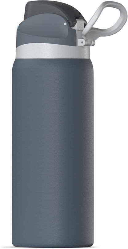 Oasis 32oz Insulated Water Bottle with Locking Chug Lid & Handle, Leakproof Stainless Steel Travel Tumbler for School, Gym & Everyday Hydration (Stone 1)
