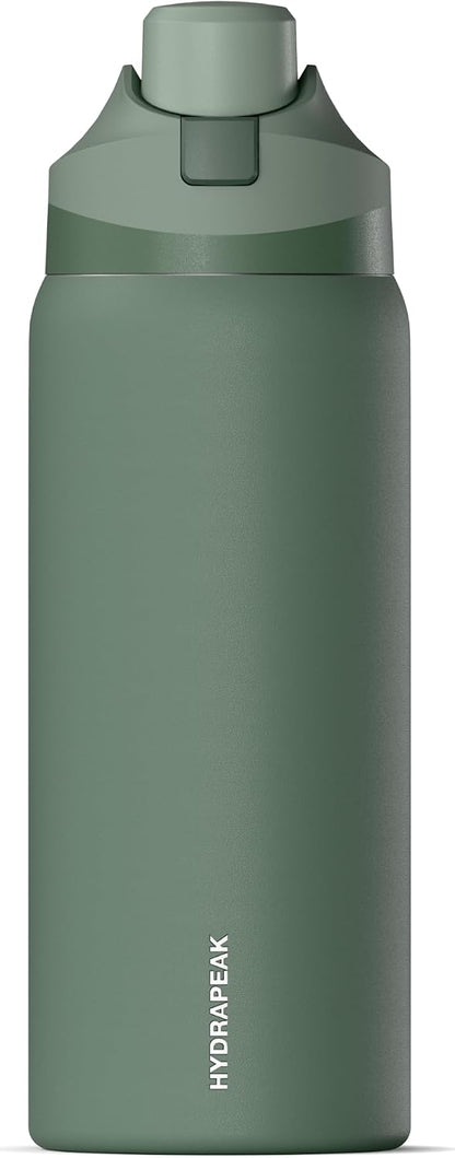 Oasis 32oz Insulated Water Bottle with Locking Chug Lid & Handle, Leakproof Stainless Steel Travel Tumbler for School, Gym & Everyday Hydration (Stone 1)
