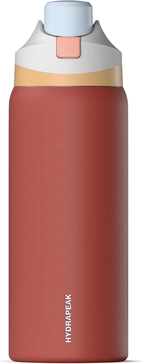 Oasis 32oz Insulated Water Bottle with Locking Chug Lid & Handle, Leakproof Stainless Steel Travel Tumbler for School, Gym & Everyday Hydration (Stone 1)