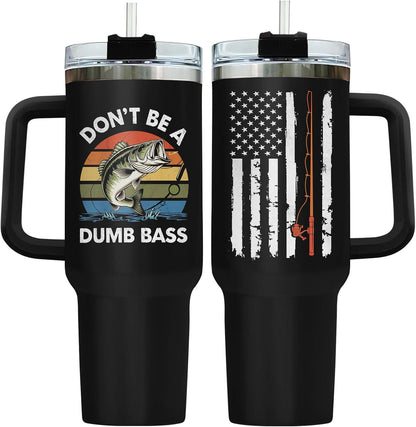 Dad Dadman Funny 40 oz Tumbler with Handle, Funny Dad Gift | Gift for Dad Tumbler 40oz, Cool Dadman Travel Mug, Funny Superhero Birthday from Daughter Son - Colors A