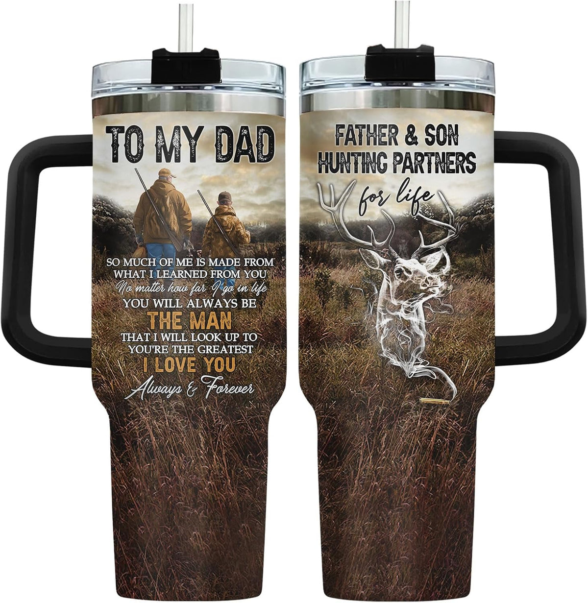 Dad Dadman Funny 40 oz Tumbler with Handle, Funny Dad Gift | Gift for Dad Tumbler 40oz, Cool Dadman Travel Mug, Funny Superhero Birthday from Daughter Son - Colors A