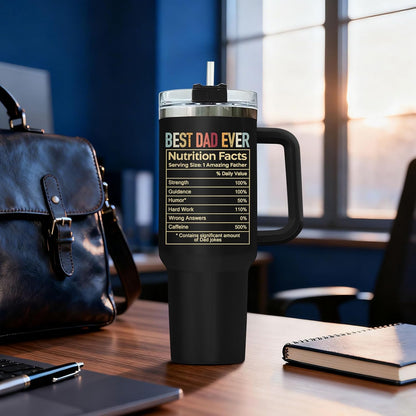 Dad Dadman Funny 40 oz Tumbler with Handle, Funny Dad Gift | Gift for Dad Tumbler 40oz, Cool Dadman Travel Mug, Funny Superhero Birthday from Daughter Son - Colors A