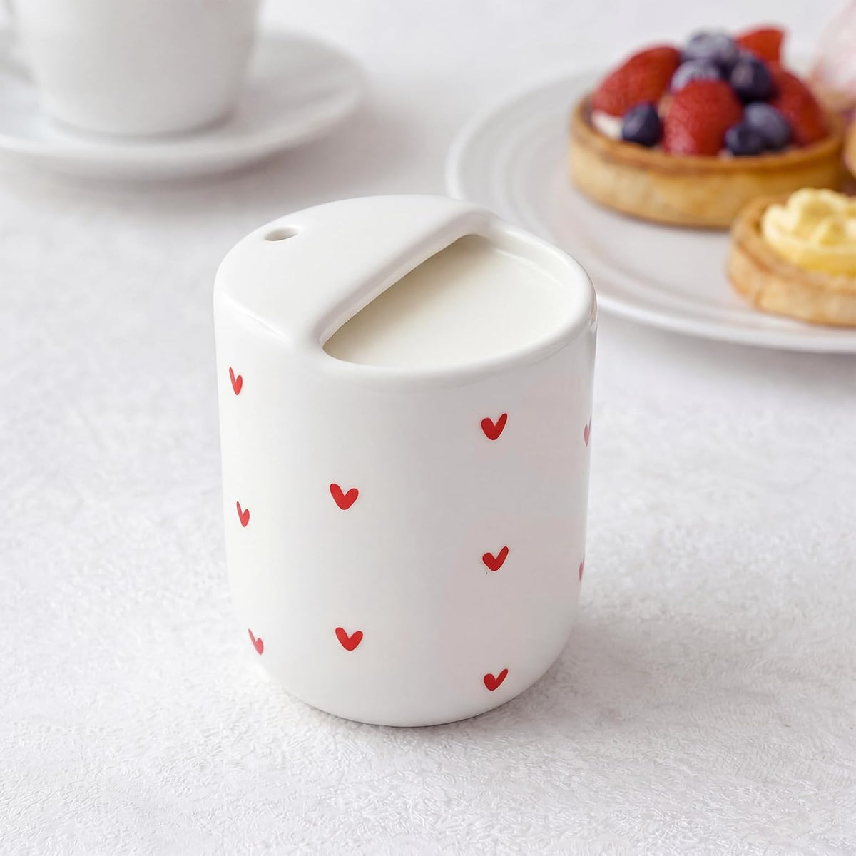 Ceramic Mug with Sip Hole 10 oz Novelty Food Pattern Ceramic Coffee Mug Hand Painted Travel Mugs Heat Resistant Non Slip Built in One Lid Handcraft Mugs for Coffee Lovers Appreciation Gift