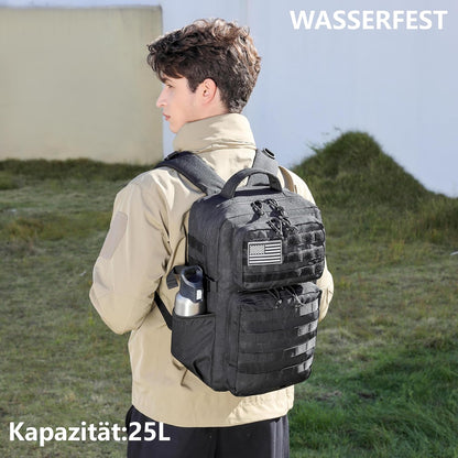 Military Tactical Backpack for Men Waterproof Daypack 3 Day Assault Pack Molle Bag with Water Bottle Holder