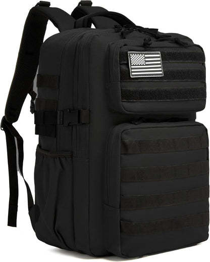 Military Tactical Backpack for Men Waterproof Daypack 3 Day Assault Pack Molle Bag with Water Bottle Holder