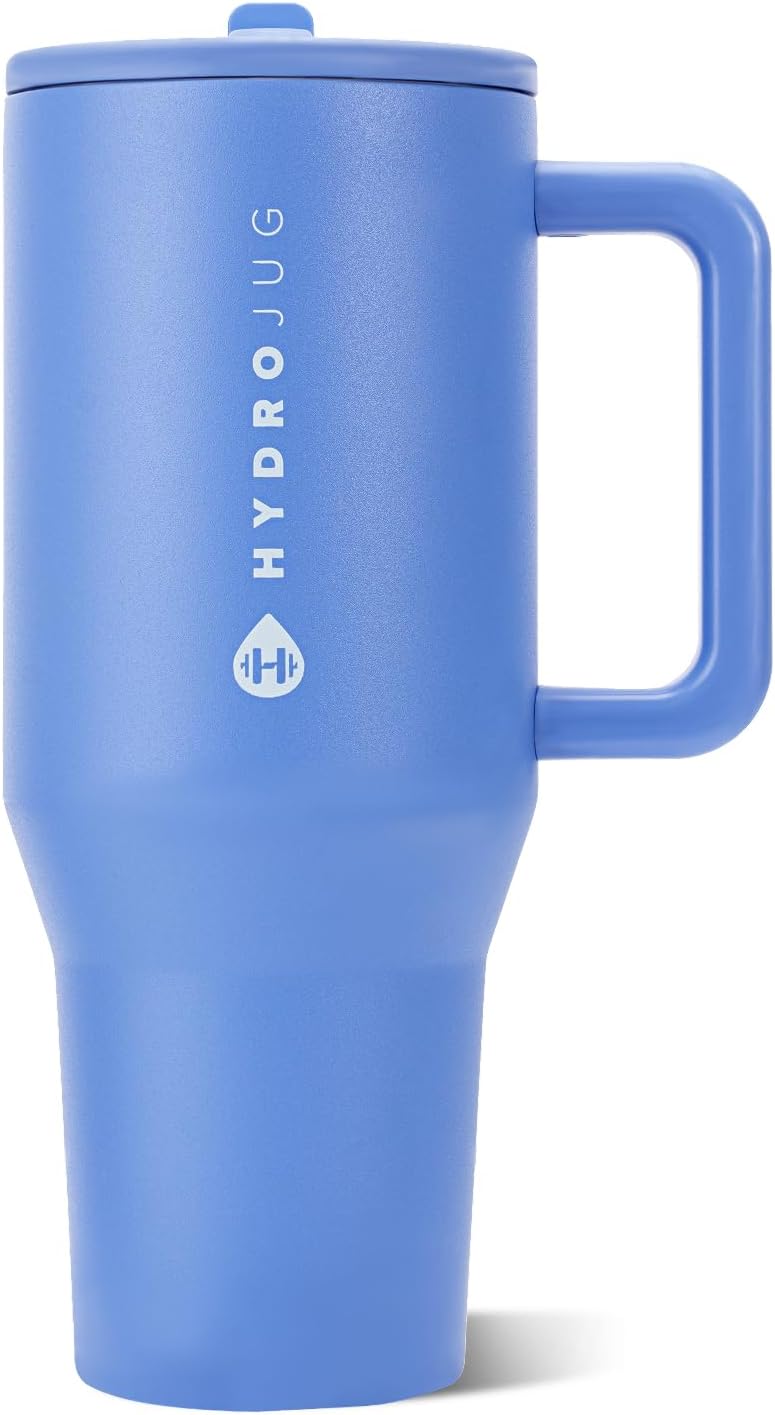 Traveler 40oz, Insulated Tumbler with Handle & Straw, Light Blue