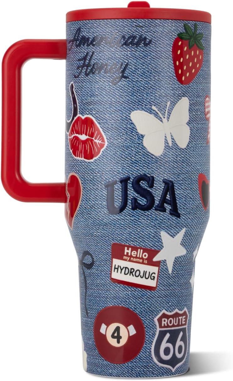 Traveler 40oz, Insulated Tumbler with Handle & Straw, Light Blue