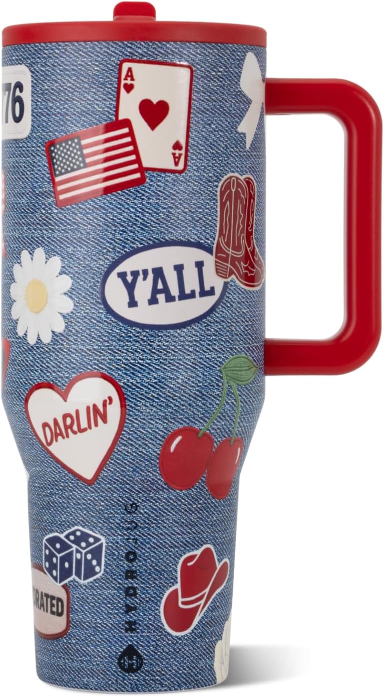 Traveler 40oz, Insulated Tumbler with Handle & Straw, Light Blue