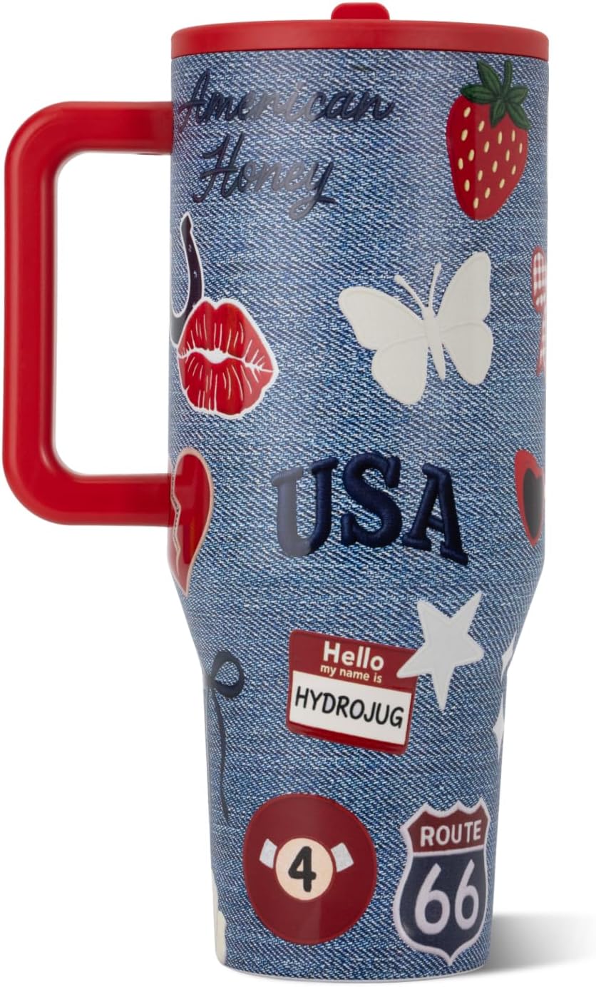 Traveler 40oz, Insulated Tumbler with Handle & Straw, Light Blue