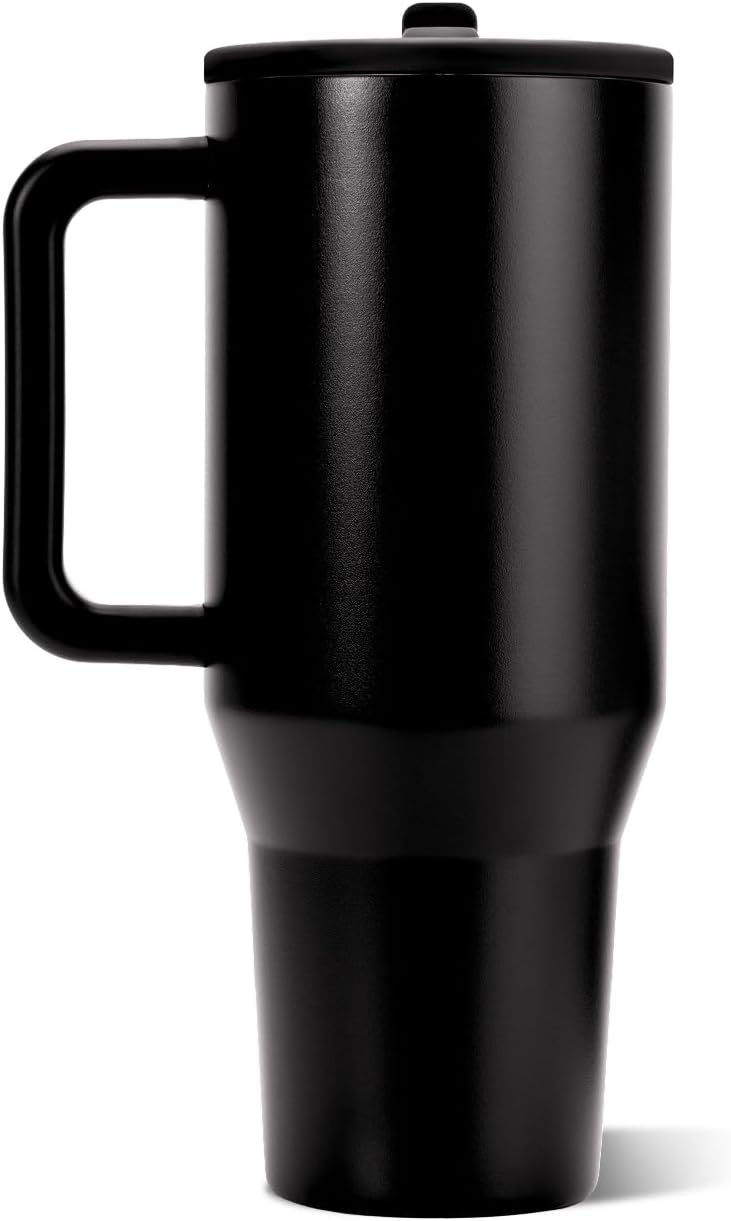 Traveler 40oz, Insulated Tumbler with Handle & Straw, Light Blue