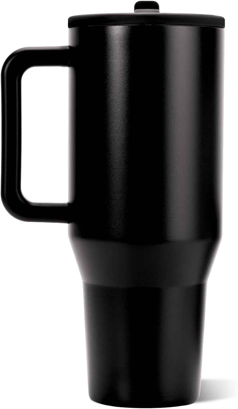 Traveler 40oz, Insulated Tumbler with Handle & Straw, Light Blue