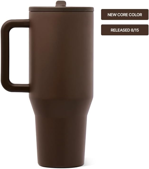 Traveler 40oz, Insulated Tumbler with Handle & Straw, Light Blue