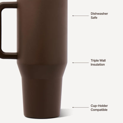 Traveler 40oz, Insulated Tumbler with Handle & Straw, Light Blue