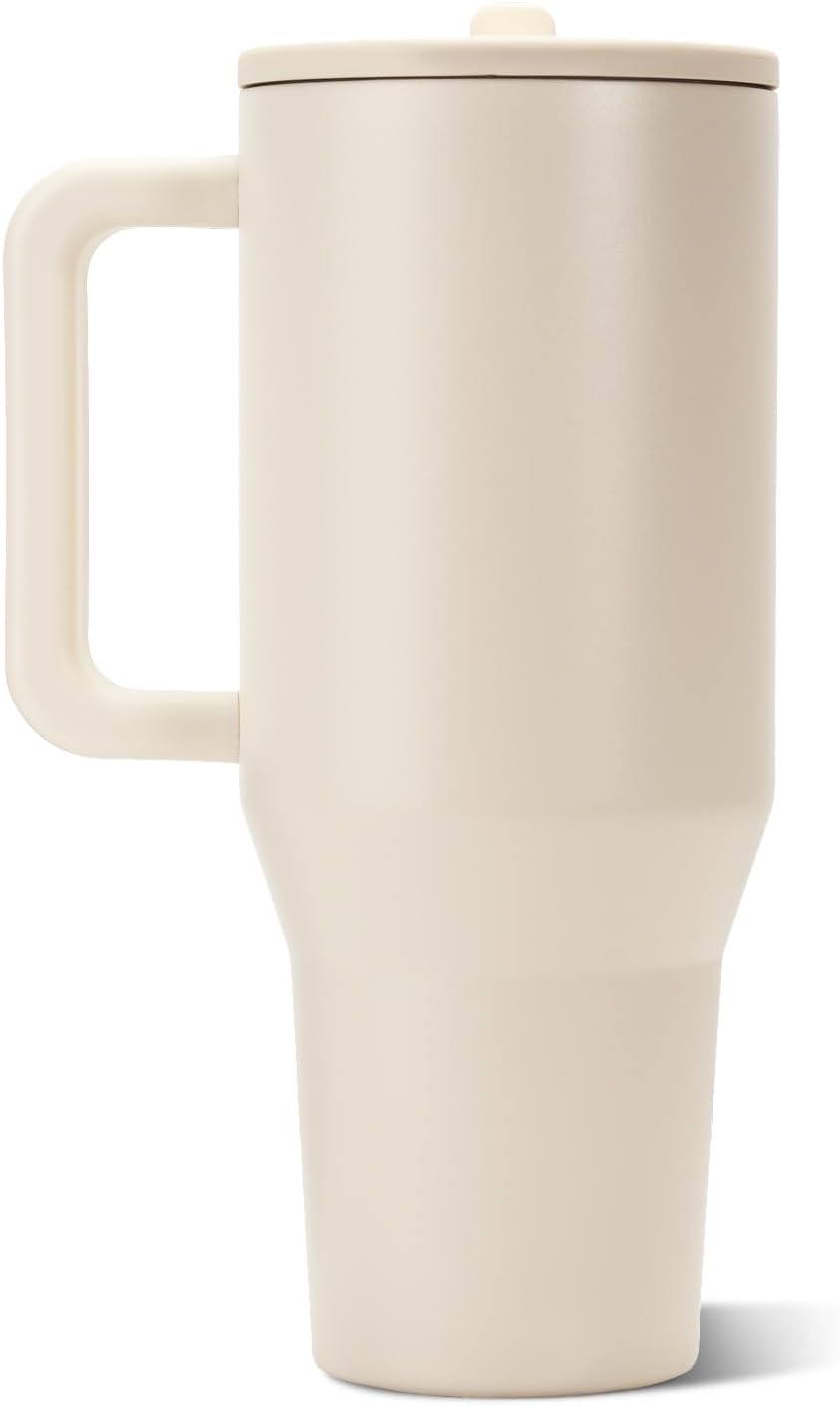 Traveler 40oz, Insulated Tumbler with Handle & Straw, Light Blue