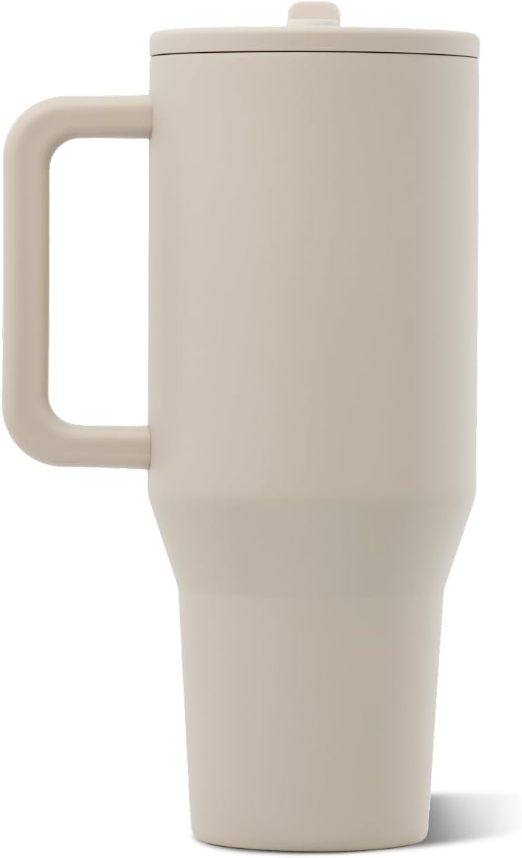 Traveler 40oz, Insulated Tumbler with Handle & Straw, Light Blue