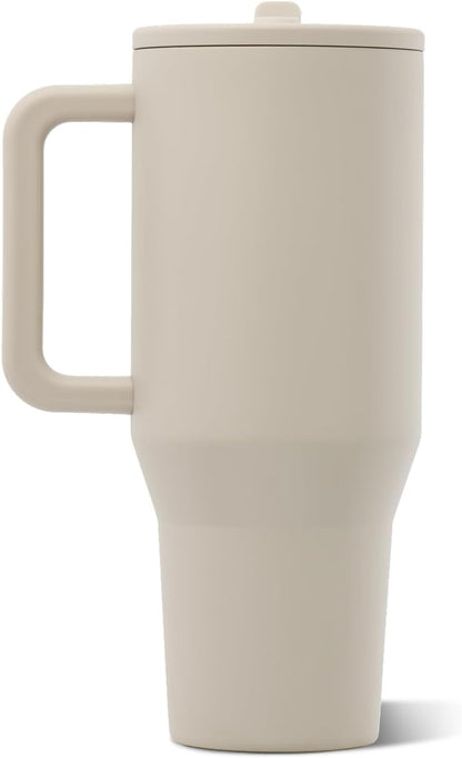 Traveler 40oz, Insulated Tumbler with Handle & Straw, Light Blue