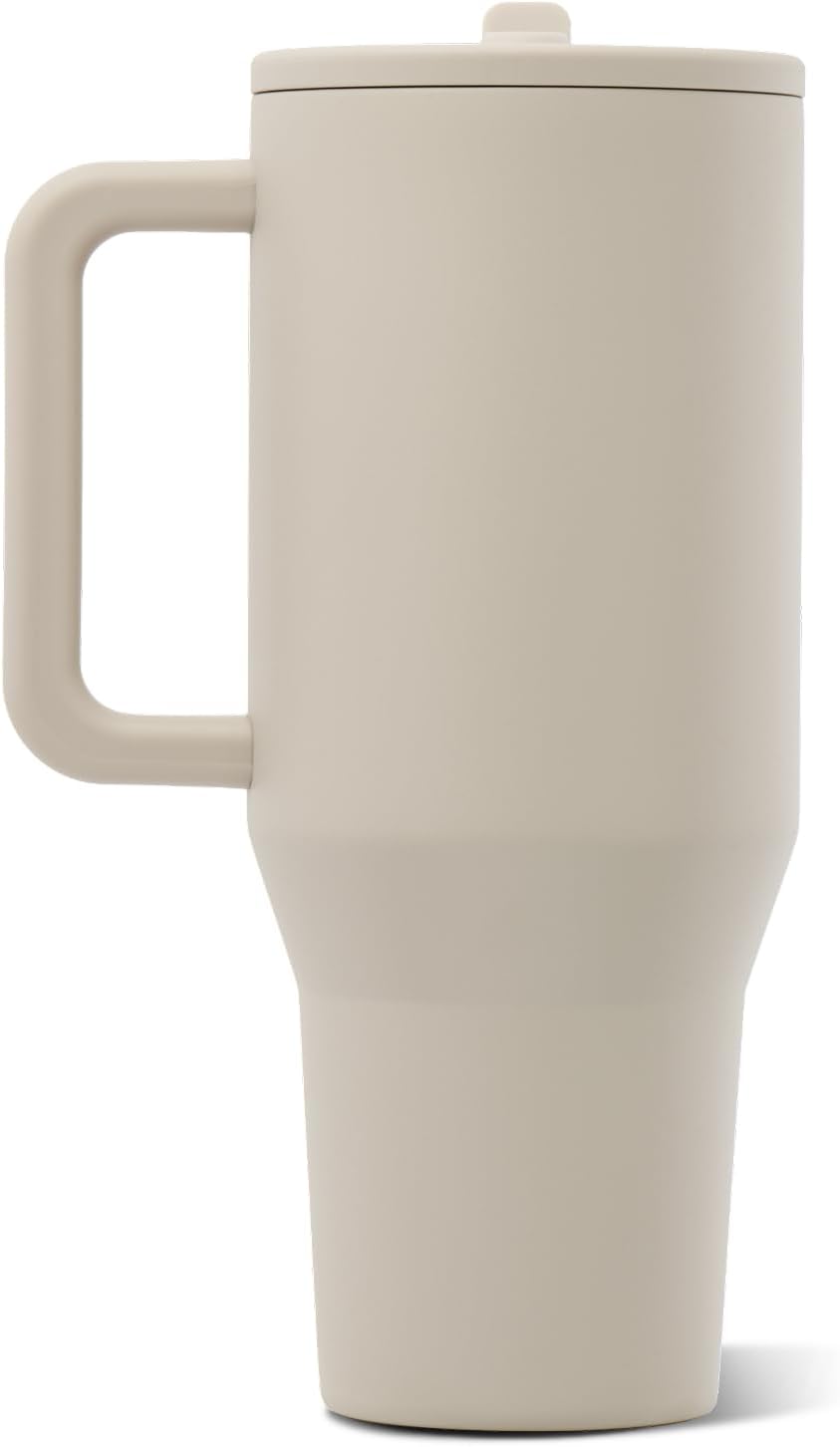 Traveler 40oz, Insulated Tumbler with Handle & Straw, Light Blue