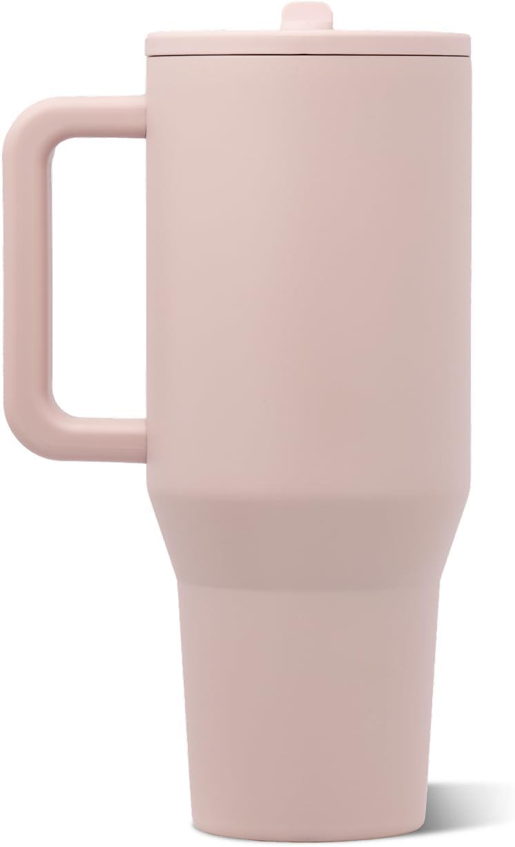 Traveler 40oz, Insulated Tumbler with Handle & Straw, Light Blue