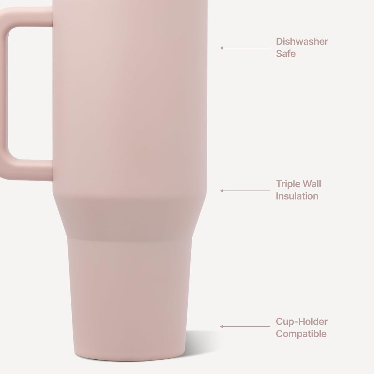 Traveler 40oz, Insulated Tumbler with Handle & Straw, Light Blue